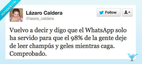 WhastApp,cagar,leer,champu,gel,caga