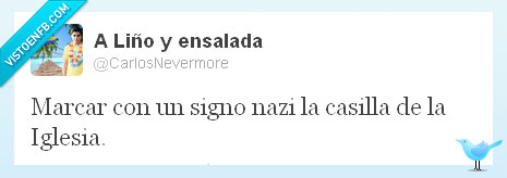 marcar,signo,nazi,casilla,iglesia,esvástica