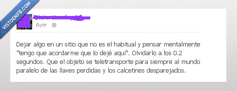 memoria,olvidar,llaves,calcetines