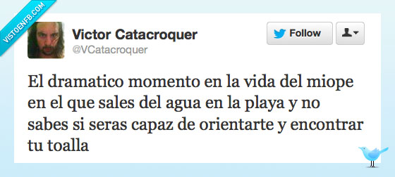 orientar,agua,salir,playa,encontrar,toalla,miope,ciego,gafas