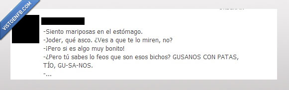 mariposa,estomago,miren,gusano,pata,amor,romantico