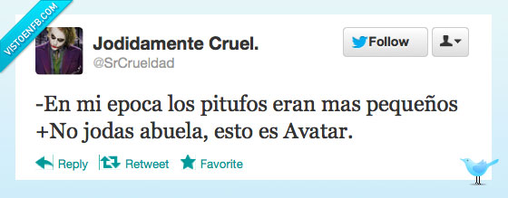 pitufos,twitter,avatar,pequeño,grande,confunde,confusion,abuela