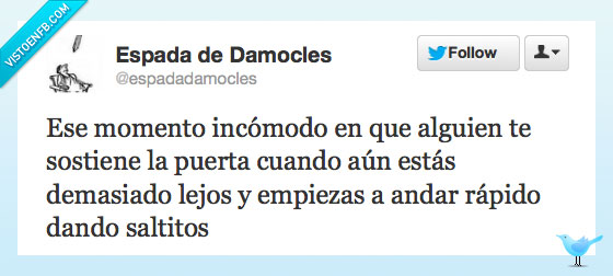 saltitos,twitter,momento incómodo,puerta