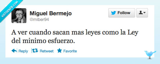 leyes,minimo esfuerzo,twitter,Derecho útil para todos