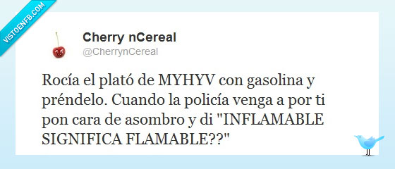 MYHYV,gasolina,fuego,telebasura,mierda,silicona,inflamable,simpson,nick riviera