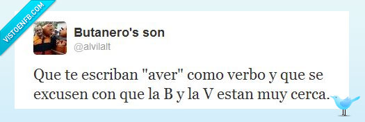 ortografía,haber,aver,B,V,twitter,cerca,teclado,cateto