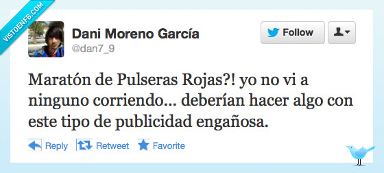 Publicidad engañosa,Pulseras Rojas,maratón