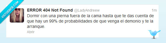 Miedo,demonio,dormir,probabilidades,morir