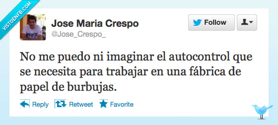 papel burbujas,autocontrol,trabajar,necesario