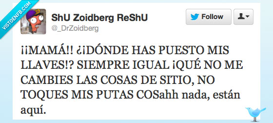 Madres,chiste,zoidberg,llaves,cambia,cosa,sitio,aqui,cabreo