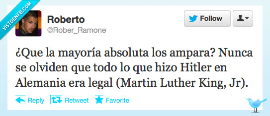 Rajoy,PP,Hitler,Alemania,crisis,recortes,Martin Luther King,twitter,política