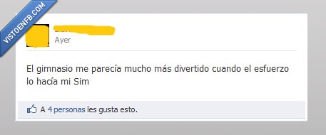 gimnasio,gorda,gamer,vaga,esfuerzo,Sims,videojuego