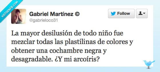arcoíris,arco iris,plastilinas,colores,cochambre,negra,desagradable,niño,desilusión