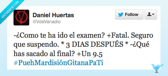 VdeVanadio,sobresaliente,suspenso,gitana,notas,maldición