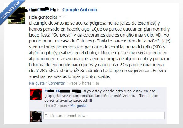 cumpleaños,sorpresa,fail