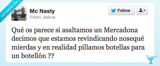 Gordillo,Mercadona,Botellón,robar,llevar