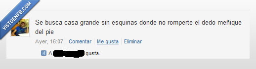busca,casa,esquina,romper,dedo,meñique,3689 años de dolor