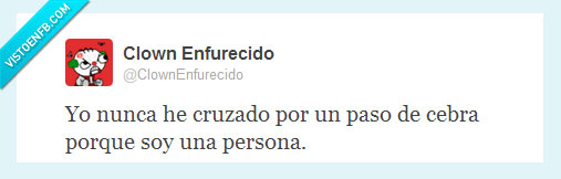 cebra,humano,paso,peatón,clown,enfurecido