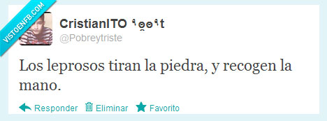 leproso,mano,piedra,frase