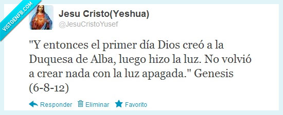 biblia,Primer día,crear,dios,duquesa de alba,luz apagada,encendida,genesis,pasaje