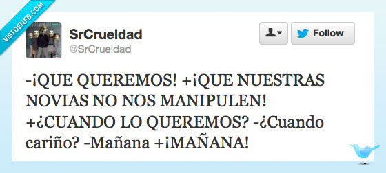 novias,mañana,que queremos,twitter,manipule,manipular