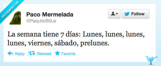 sabado,prelunes,lunes,viernes,LOL,dias,semana