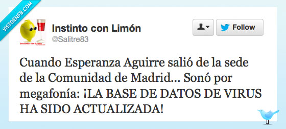 Esperanza aguirre,Virus,base,datos,actualizada,avast,salir,dimision