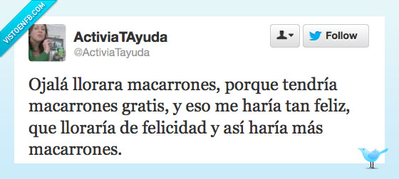 302900 - Si llorara macarrones por @ActiviaTayuda