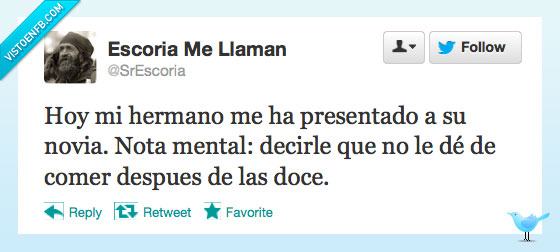 hermano,novia,fea,gremling,comer,doce