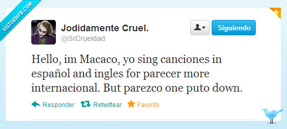 macaco,cantar,enserio,twitter,ingles