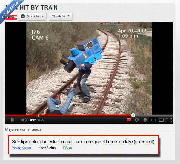 tren,fake,golpear,youtube,comentario,choque