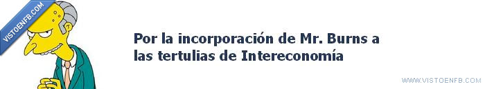 burns simpson intereconomía programa tv