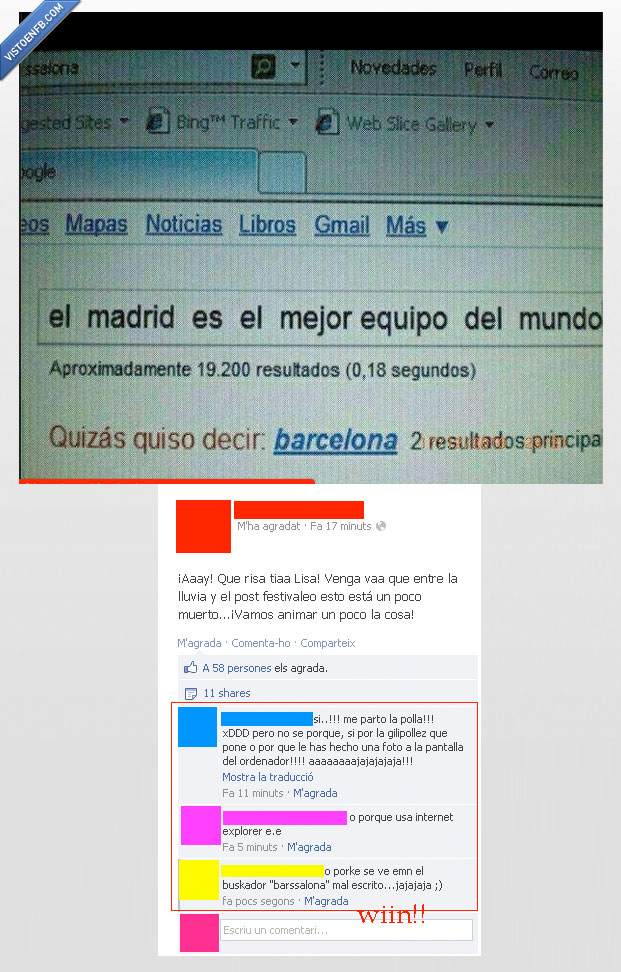 cutre,pantalla,foto,barssalona,barcelona,facebook