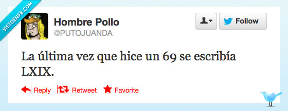69,hace mucho tiempo,twitter,numeros romanos,lxix