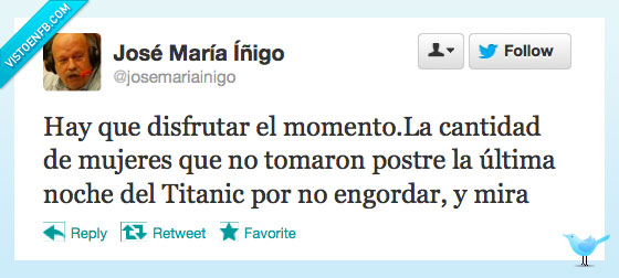 disfrutar,momento,mujer,postre,ultima,noche,titanic,engordar,dieta,adelgazar