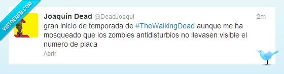 número,Indignado,zombie,placa,Walking Dead
