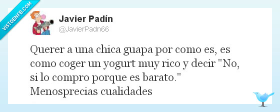 Chica,guapa,yogurt,precio,barato,cualidades,twitter,humor