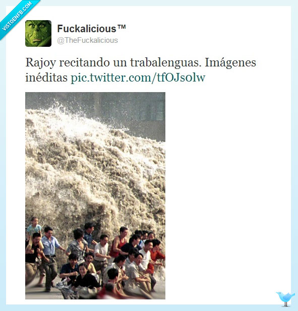 Rajoy,foto,tsunami,imagenes ineditas,trabalenguas