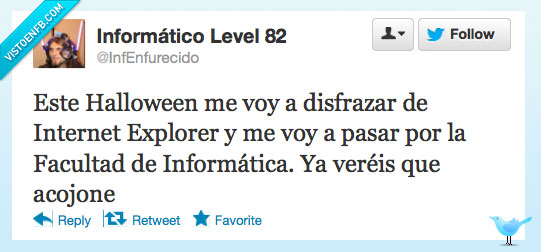 Internet Explorer,Halloween,Disfraz,Facultad.
