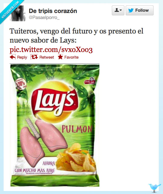 Lays,sabor,pulmón,bolsa,patata,aire