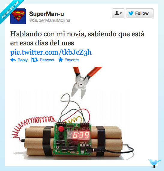 días del mes,regla,novia,bomba,desactivar