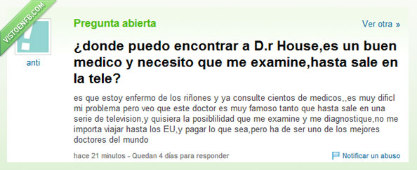 yahoo,respuestas,Dr. House,doctor