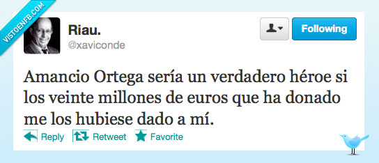 millones,veinte,heroe,zara,amancio ortega,euros,dona,mi