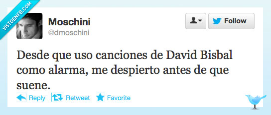 david,bisbal,alarma,despierto,antes,suene,humor,twitter