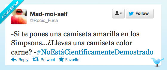 camiseta,noestacientificamentedemostrado,amarillo,sipmsons,twitter
