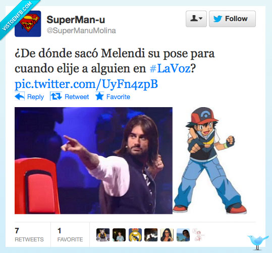 melendi,la voz,pokemon,pose,ash