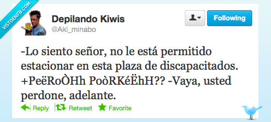 Twitter,Aki_minabo,retraso,cani,estacionar,Permiso