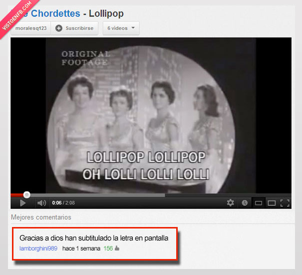 chodettes,lollipop,Substitulos,si no los llegan a poner no me entero,uuuhhh lolli lolli,youtube