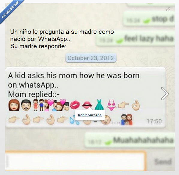 familia,bebe,emoticono,whatsapp,madre,pregunta,niño