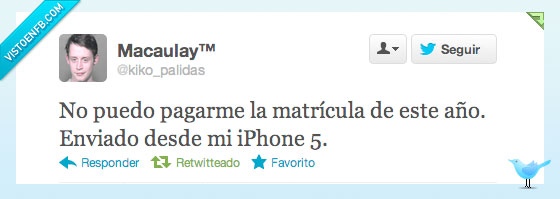 pobre,pagar,iphone 5,matricula,dinero